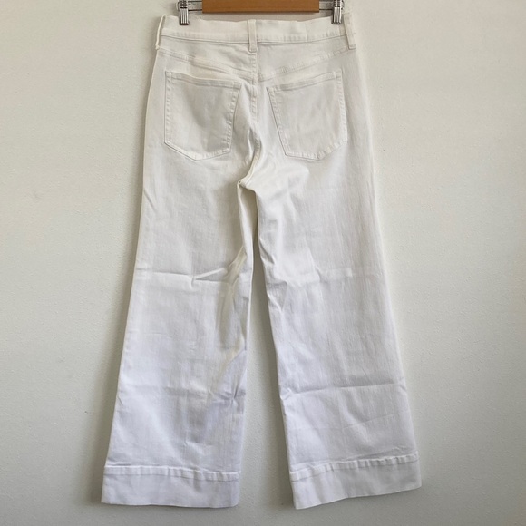 J.Crew Women's Petite denim trouser jean with stacked buttons Petite 28 White - Picture 6 of 8